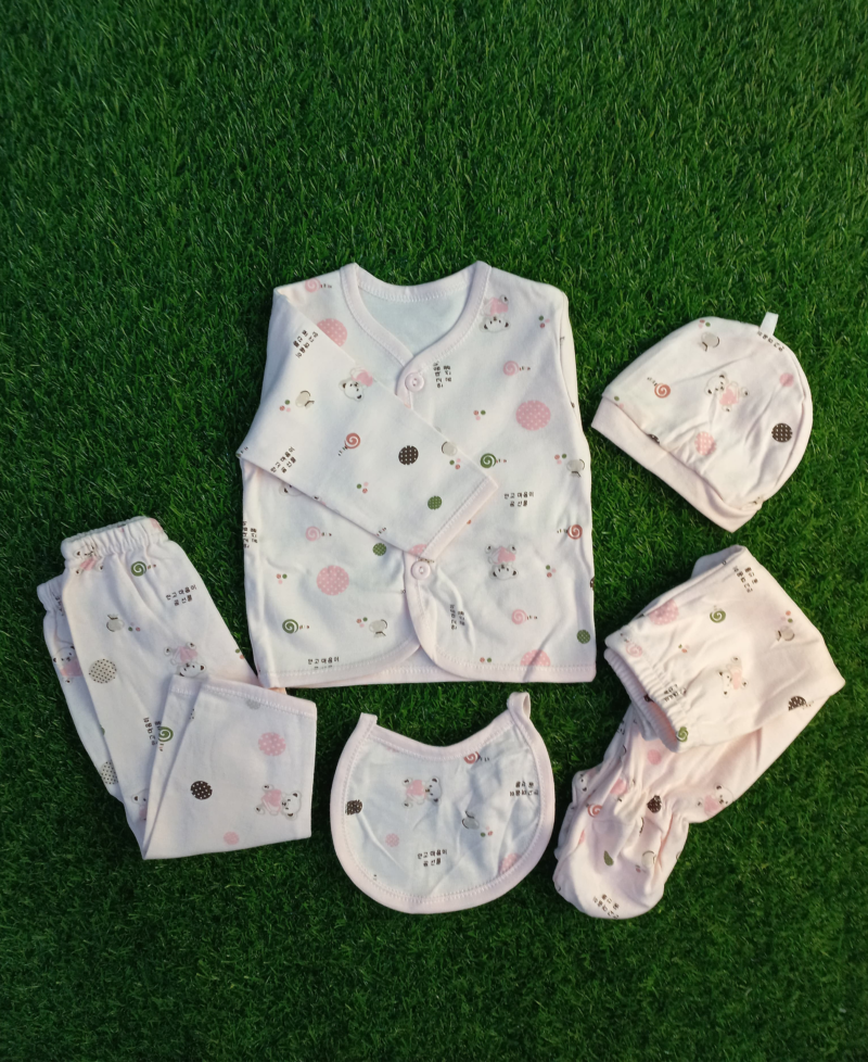 5pc Set Pink Heart