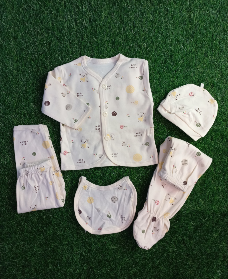5pc Set Yellow Heart