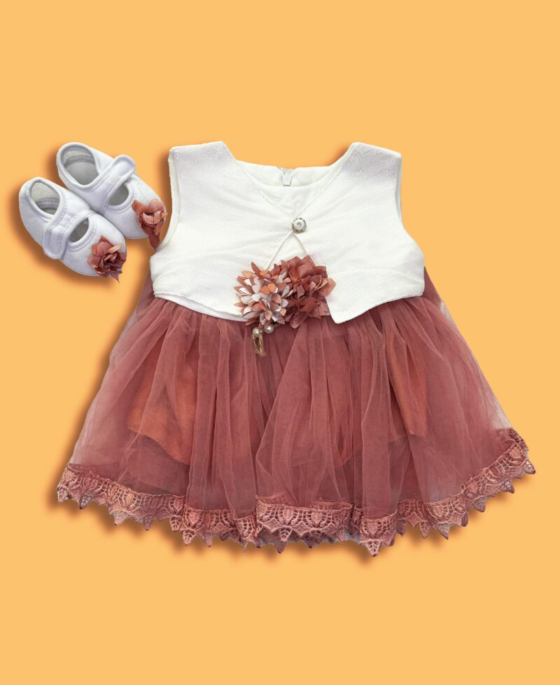 5 pc fancy frock box set, tea pink