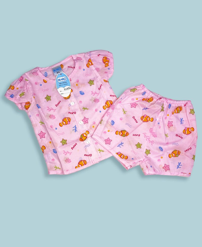 2pc suit fish theme, pink
