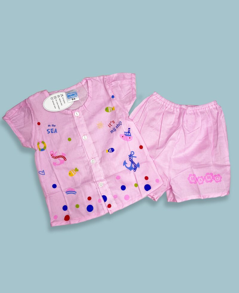2pc fish theme suit, pink
