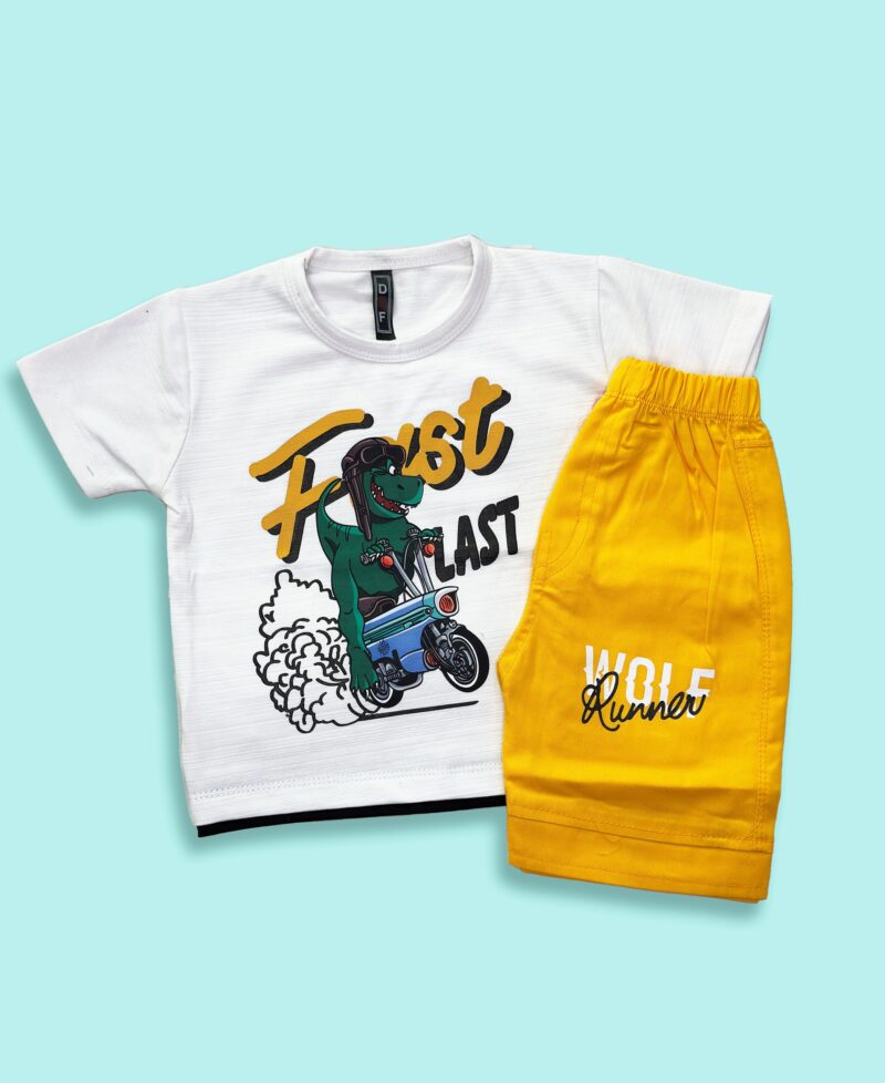 2pc suit, wolf runner yellow