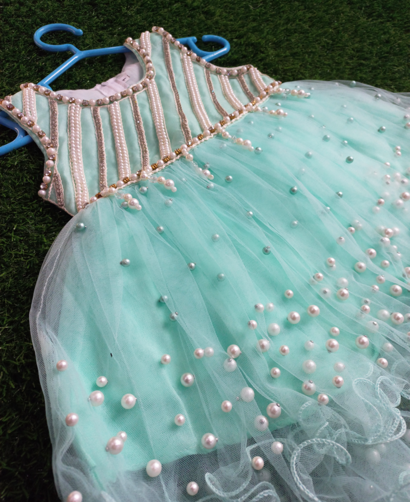 Princess net frock blue - Image 2