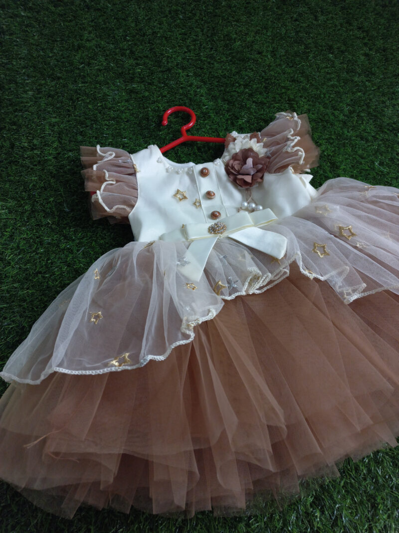 Fancy floral net frock - Image 3