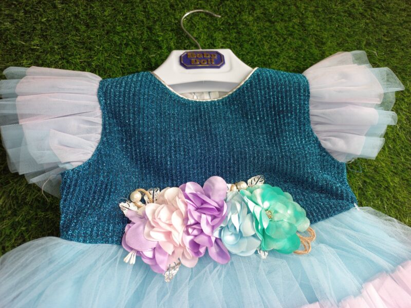 Mermaid net frock multicolor - Image 3