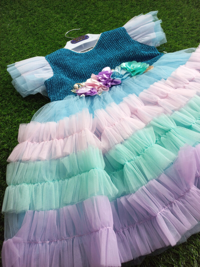 Mermaid net frock multicolor - Image 2