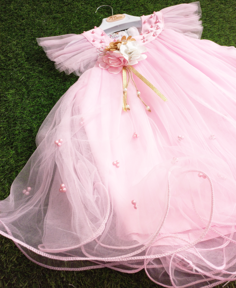 Princess net frock pink - Image 2
