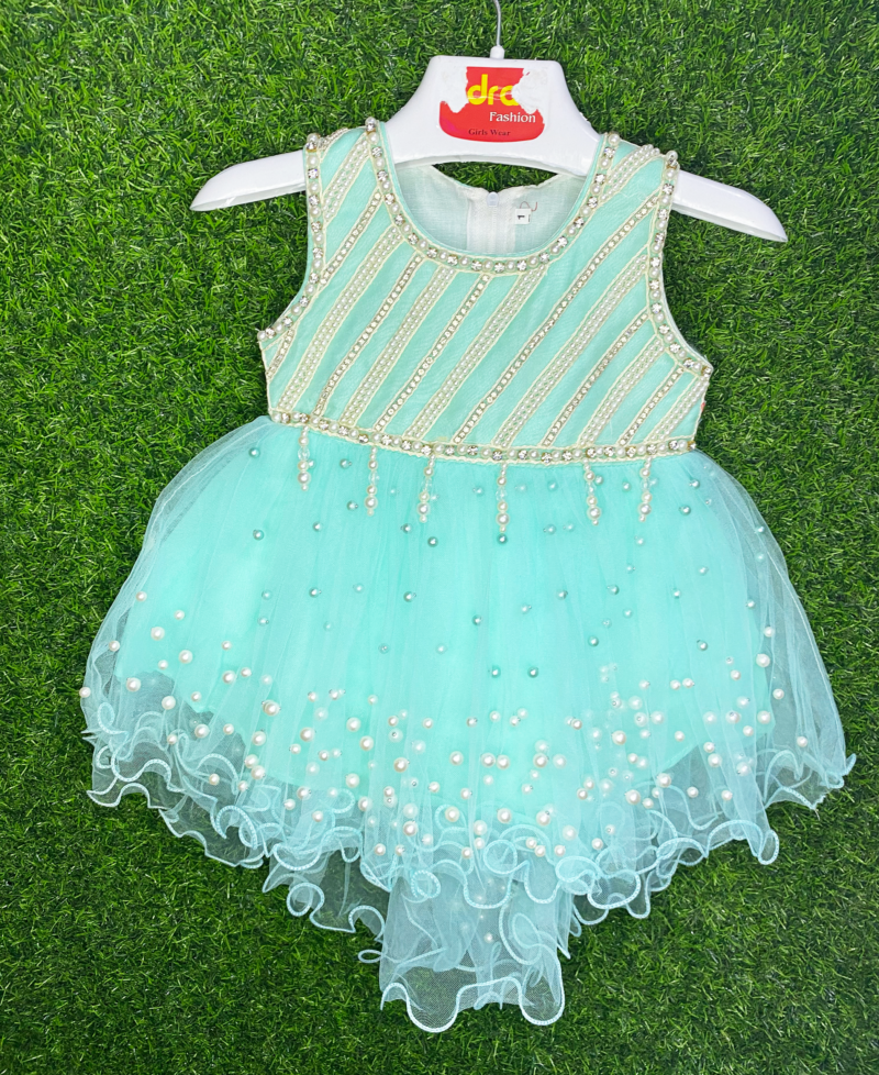 Princess net frock blue