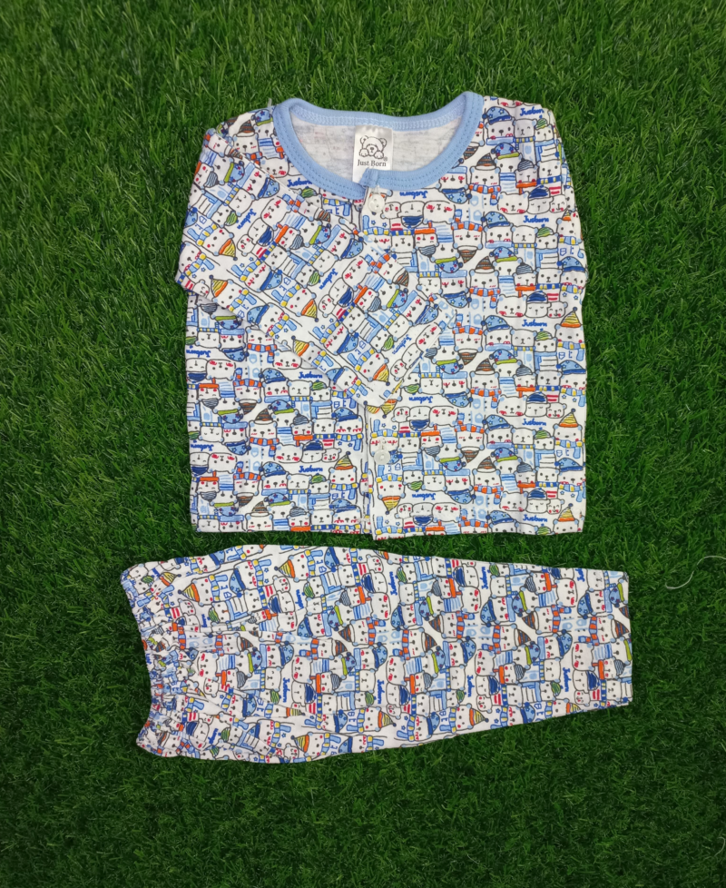 2 pc blue cartoon suit
