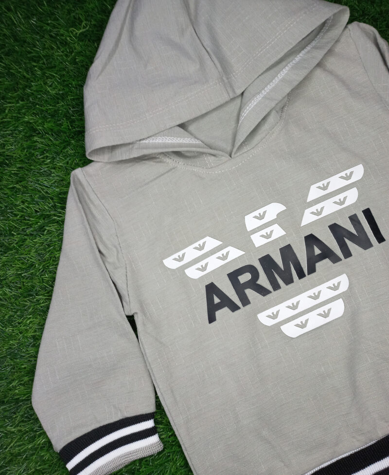 Armani hoodie suit gray - Image 3