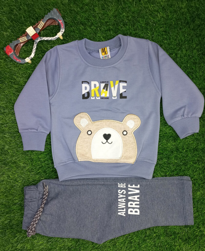 Bear face suit grey