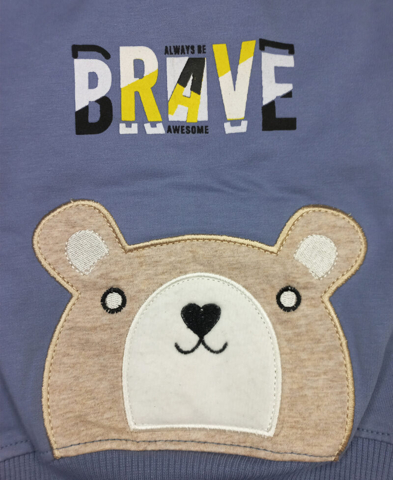 Bear face suit grey - Image 2