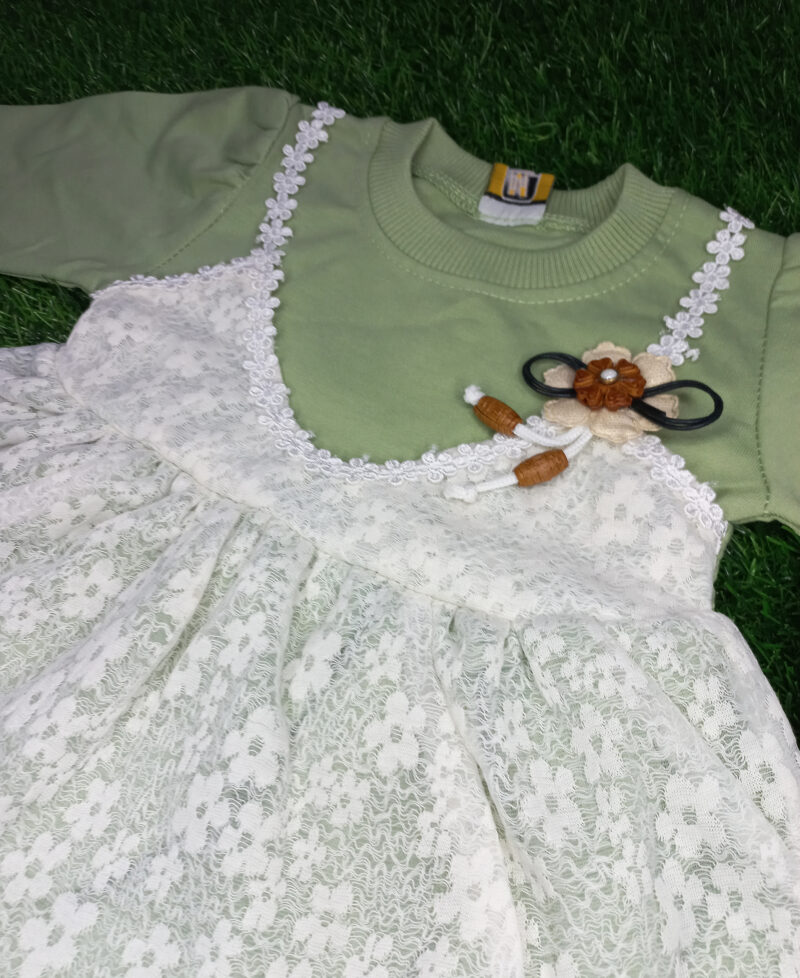 Net frock with pajama Green - Image 2