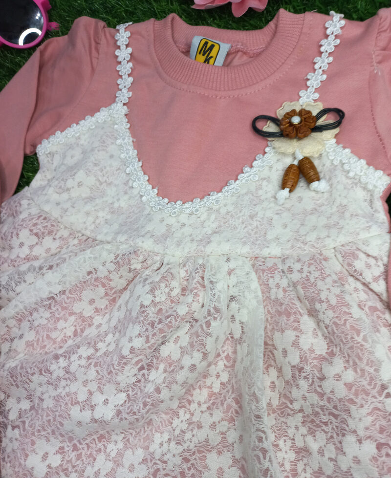 Net frock with pajama RED - Image 3