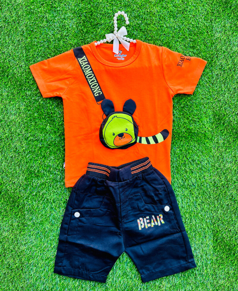 Bear face pocket suit orange