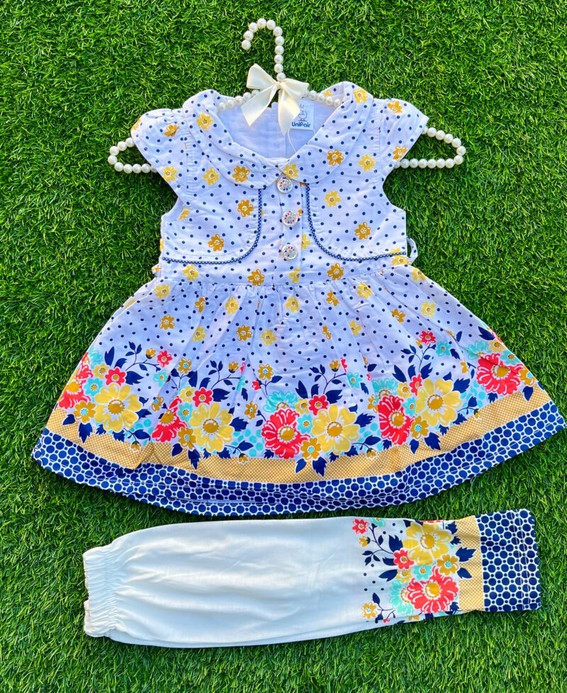 Big flowers frock set