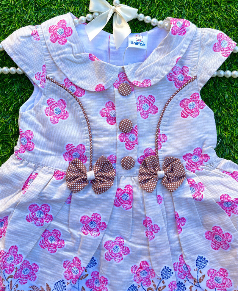 2 bows frock set pink - Image 2