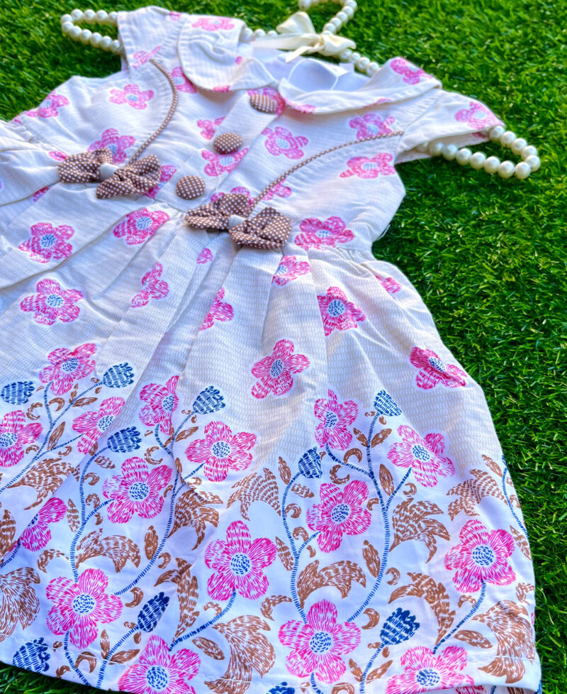 2 bows frock set pink - Image 3