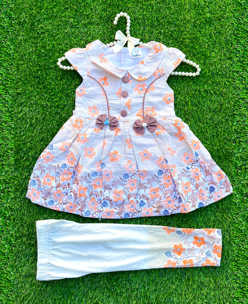 2 bows frock set orange