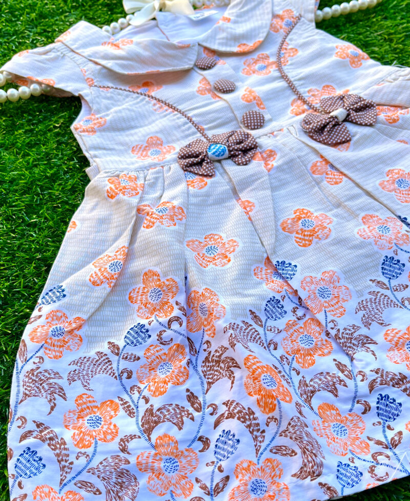2 bows frock set orange - Image 3