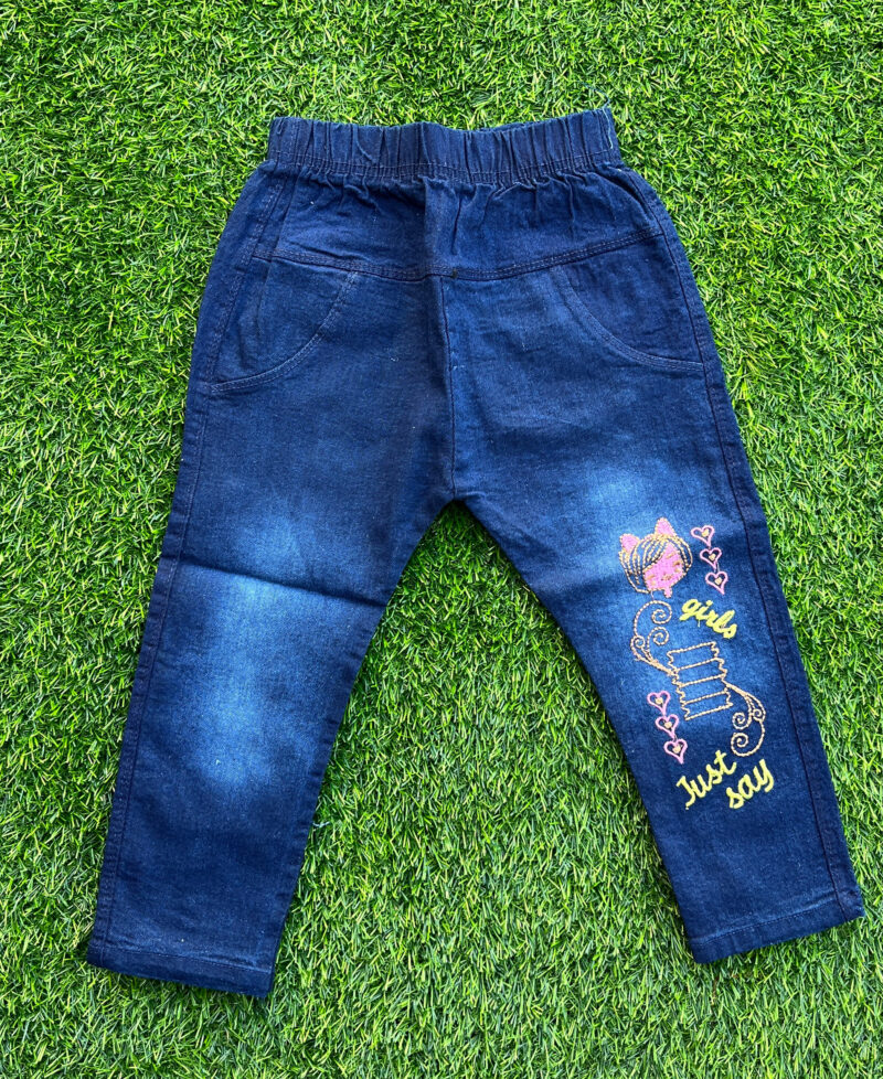 Embroidered top and jeans set Pink - Image 4